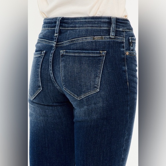 Kancan Mid Rise Button Fly Flare Jeans - Picture 7 of 8